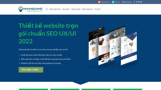 Thiết kế website trọn gói giá rẻ tphcm - Nhân Quang