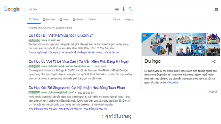 Báo giá dịch vụ quảng cáo Google