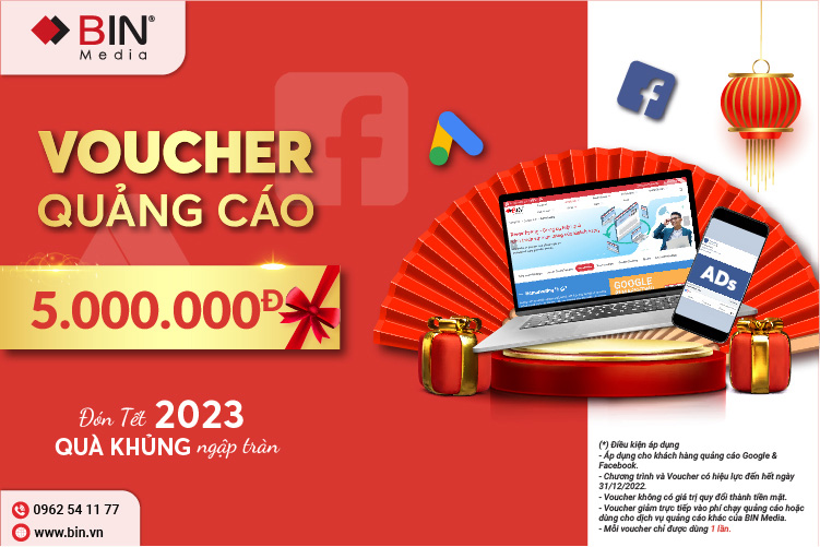 Ưu đãi lên đến 5 triệu với dịch vụ quảng cáo Google & Facebook