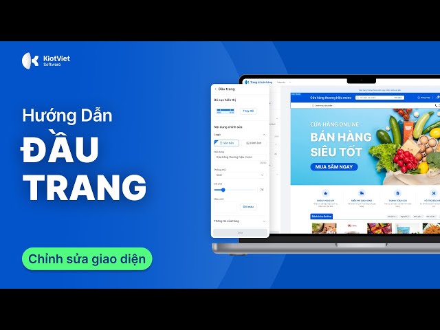 KiotViet Website | Thay đổi Đầu trang - YouTube